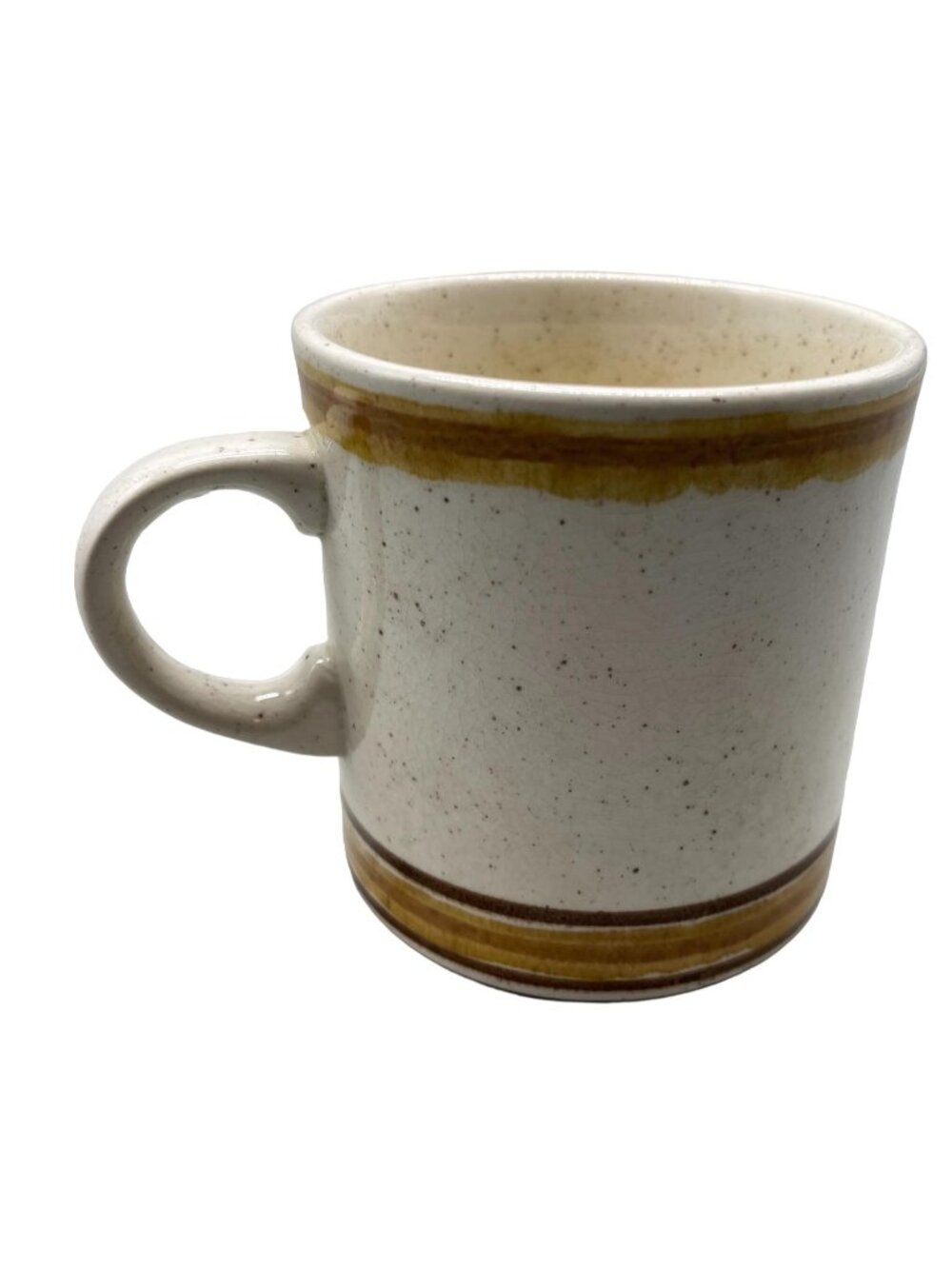 brendan erin stone coffee mug cup strip browns handle made Arklown Ireland  READ